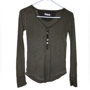 Aerie Olive Long Sleeve Shirt